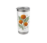 Marigold Floral Bouquet Celestial Botanical Stainless Steel Insulated Tumbler