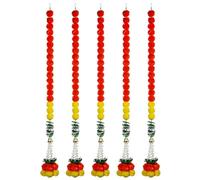 Marigold Flowers, 5Pcs Marigold Garland 55 Inch Diwali Flowers with Bell Day Of The for Pooja Party Events for Home