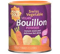 Marigold Health Foods Reduced Salt Vegetable Bouillon Poweder - Vegan& Gluten Free - Makes 7.5 litres - 150g (Pack of 2)