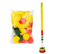 Marigold Garland - Marigold Decoration Garland | Diwali Garland, Marigold Decoration, Traditional Floral Decoration, Party Marigold Garland For Christmas Decoration Supplies