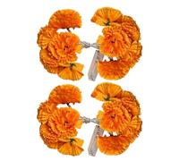 Marigold Garland With Lights | Festive Marigold Flowers Lights | Marigold Flowers | Day Of The Dead Decorations Diwali Home Decor Powered