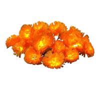 Marigold Garland With Lights | LED Artificial Lighted Marigold Flower Garland | Day Of The Dead And Diwali Decoration, Battery-operated Lights, Vibrant Flower Garland