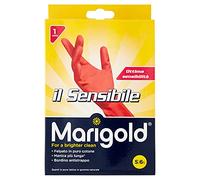 Marigold Il Sensibile 145677 Glove, Minimum Thickness, in Pure Cotton, Long Sleeve with Drip-Stop Border Rip-Proof