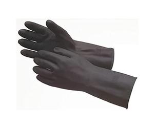 Marigold Industrial G17K Heavy Duty Strong Black Heavyweight Chemical Protection Gloves Pair (6.5 S)