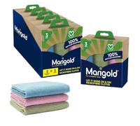 Marigold Let It Shine On and On Microfibre Cloths, Case Pack of 5 x 3Pk Cloths, 100% Recycled Microfibre Cleaning Cloths, Multifunctional Reusable Cloths for All Surfaces, Machine Washable