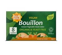 Marigold Health Foods Organic Swiss Vegetable Vegan Bouillon 8 Cubes Servings (Pack of 12)