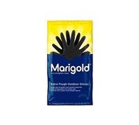 Marigold Unisex Rubber Gloves, Black, M Pack of 6 UK