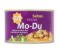 Marigold Health Foods Vegan Mo-Du - Ready to Eat Mock Duck Seitan Slices in a SOYA Sauce - 225g (Pack of 12)