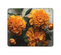Marigold Mouse Pad with Stitched Edge, Comfortable Mouse Pads with Non-Slip Rubber Base Gaming Mouse Mat Washable Mousepads Computers Laptop Desk Accessories for Office 8.3 x 10.3 in