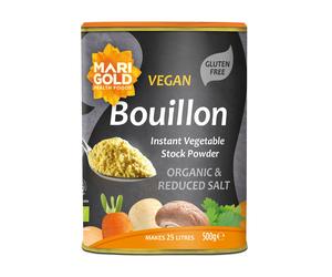 Marigold Organic Less Salt Veg Bouillon 500g Vegan Stock