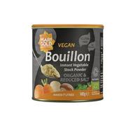 Marigold Health Foods Vegan Bouillon Instant Vegtable Powder - Organic & Reduced Salt - Gluten Free - Makes 7 litres - 140g (Pack of 3)