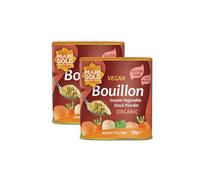 Marigold Organic Vegetable Bouillon Powder, 150g (Pack of 2) - Instant Vegan Stock Powder, Natural Ingredients, Low Calories - Ideal for Soups, Stews & Sauces.