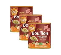 Marigold Health Foods Organic Vegetable Bouillon Powder - Vegan& Gluten Free - Makes 7.5 litres - 150g (Pack of 3)