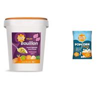 Marigold Reduced Salt Vegetable Bouillon Powder, 2kg + Free Popcorn - Instant Vegan Stock Powder, 37% Less Salt, Natural Ingredients, Gluten-Free - Perfect for Soups, Stews & Sauces.