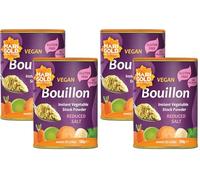 Marigold Reduced Salt Vegetable Bouillon Powder, 500g (Pack of 4) - Instant Vegan Stock Powder, 37% Less Salt, Natural Ingredients, Gluten-Free - Perfect for Soups, Stews & Sauces.