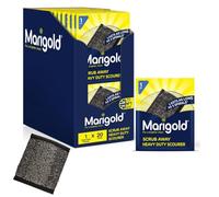 Marigold Scrub Away Heavy Duty Stainless Steel Scourer, 20 Single Packs, Grey, 11 x 1.8 x 15.5 cm