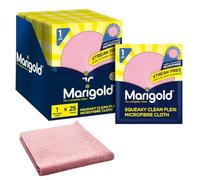 Marigold Squeaky Clean Flexi Microfibre Cloth, Case Pack of 25 Singles, Streak Free Microfibre Cleaning Cloths, Multifunctional Reusable Cloths for All Surfaces, Machine Washable, 32 x 27 cm each