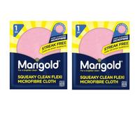 Marigold Squeaky Clean Microfibre Cloth Bundle - 2 Packs | Streak-Free Ultra-Absorbent Multi-Surface Cleaning Cloths for Kitchen, Bathroom, Glass & Windows | Machine Washable | 32 x 27 cm Each