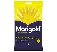 Marigold Unisex El Gloves-large-1 Pair Marigold Extra Life Kitchen Gloves Large, Yellow, L (Pack of 1) (Packaging may vary)