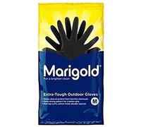 Marigold Unisex Rubber Gloves, Black, M Pack of 6 UK