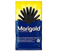 Marigold Unisex Rubber Gloves, Black, XL Pack of 6 UK