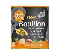 Marigold Vegan Bouillon Instant Vegetable Stock Powder Organic & Reduced Salt, 140g