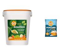 Marigold Vegetable Bouillon Powder, 2kg + Popcorn - Instant Vegan Stock powder, Natural Ingredients, No Artificial Additives - Ideal for Soups, Stews & Sauces.