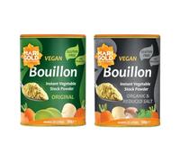 Marigold Vegetable Bouillon Powder 500g and Organic Reduced Salt Bouillon Powder 500g Bundle | Instant Vegan Stock Powder for Soups, Stews and Sauces