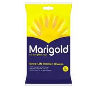 MARIGOLD Women's MARIGOLD Extra Life Kitchen Gloves Large Case of 6, Yellow, L Pack 6 UK