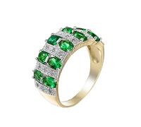 Marigolds Cream Silver-Plated Sterling Simulated Stackable Ring Bands for Women Zircon Ring Size 6 10 Rings Men and Women, 8, Copper, No Gemstone