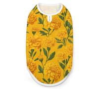 Marigolds Floral Funny Dog Vest Cute Sleeveless Pet Shirt Pullover Cats T-Shirts Tank Tops 2XL