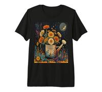 Marigolds in a Watering Can Blooming Summer Flower Marigold Premium T-Shirt