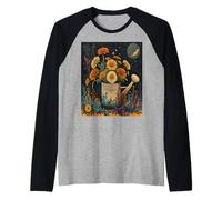 Marigolds in a Watering Can Blooming Summer Flower Marigold Raglan Baseball Tee