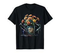 Marigolds in a Watering Can Retro Flowering Marigold T-Shirt