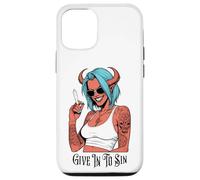 Marijuana 420 Funny Devil Woman Give In To Sin Weed Stoner Case for iPhone 12/12 Pro