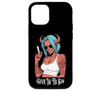 Marijuana 420 Funny Devil Woman Give In To Sin Weed Stoner Case for iPhone 12/12 Pro