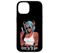 Marijuana 420 Funny Devil Woman Give In To Sin Weed Stoner Case for iPhone 14