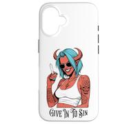 Marijuana 420 Funny Devil Woman Give In To Sin Weed Stoner Case for iPhone 16
