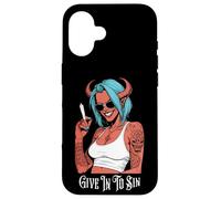 Marijuana 420 Funny Devil Woman Give In To Sin Weed Stoner Case for iPhone 16