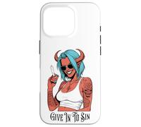 Marijuana 420 Funny Devil Woman Give In To Sin Weed Stoner Case for iPhone 16 Pro