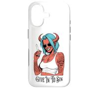 Marijuana 420 Funny Devil Woman Give In To Sin Weed Stoner Case for iPhone 17