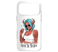 Marijuana 420 Funny Devil Woman Give In To Sin Weed Stoner Case for iPhone 17 Pro Max