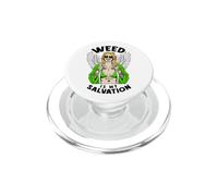 Marijuana 420 Funny Weed Is My Salvation Angel Inked Girl PopSockets PopGrip for MagSafe