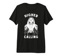 Marijuana 420 Funny Weed Smoker Nun Higher Calling Pot Premium T-Shirt