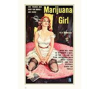 Marijuana Girl Poster Wall Art Print A4 / A3