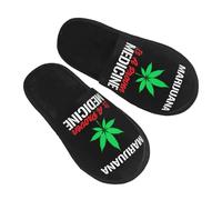 Marijuana Is A Proven Medicine Fuzzy Slippers Unisex Fluffy Slippers Washable Slipper For Party Pools Hotel M
