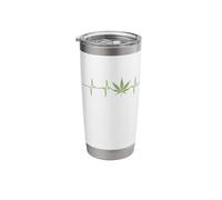 Marijuana Leaf Cannabis Stone/Hemp Heartbeat Stainless Steel Insulated Tumbler