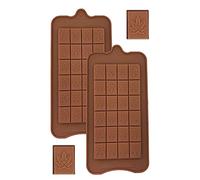 Marijuana Leaf Chocolate Break-Apart Bar Silicone Edible Candy Mold Trays , ( Set of Two )