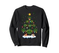 Marijuana Leaf Christmas Tree Cannabis Weed Stoner Xmas Sweatshirt
