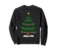 Marijuana Leaf Christmas Tree Lights Cannabis Weed Xmas Sweatshirt